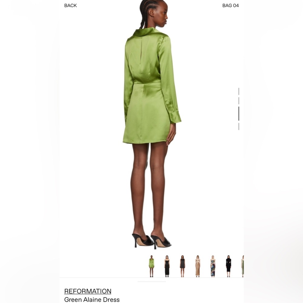 Eco Friendly Clothing Brand Reformation Reformation Green Alaine Dress  (Brand New) Size